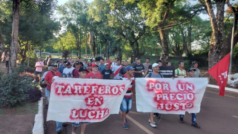 Virasoro: marcha de tareferos en reclamo por ajuste de precios y mejoras sociales
