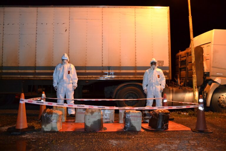 Inspeccionan un transporte de encomiendas y hallan 240 kilos de sustancias psicoactivas