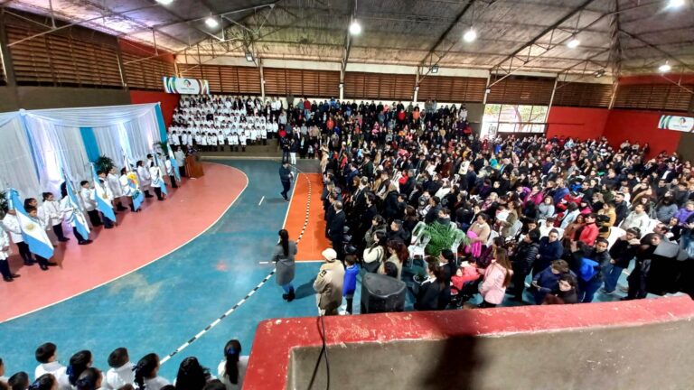 Más de 400 niños santotomeños prometieron lealtad a la Enseña Patria