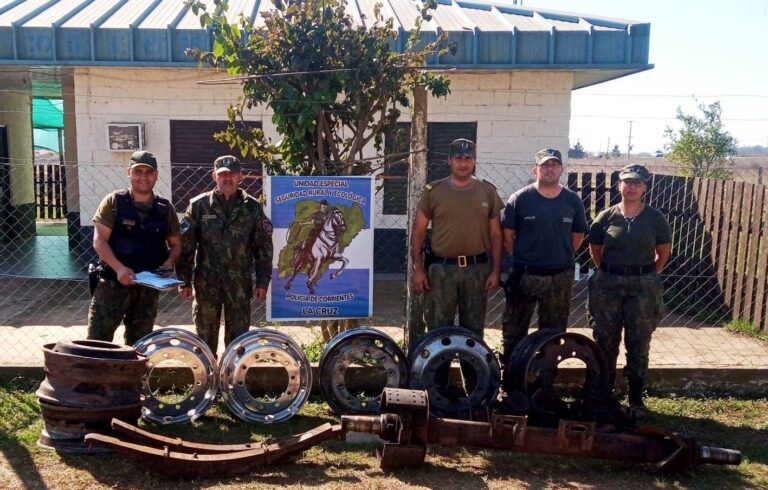 Recuperaron elementos robados a un camión que había sufrido un siniestro