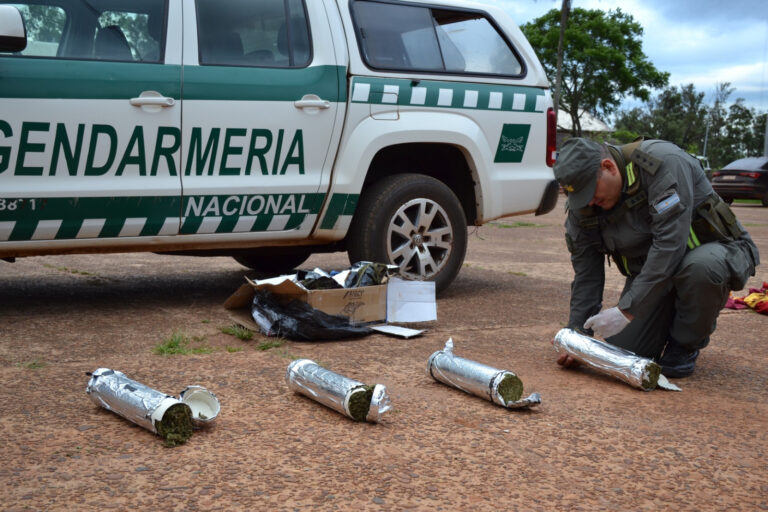 Escuadrón «57 Santo Tomé»  incautó marihuana valuada en más de 8 millones de pesos