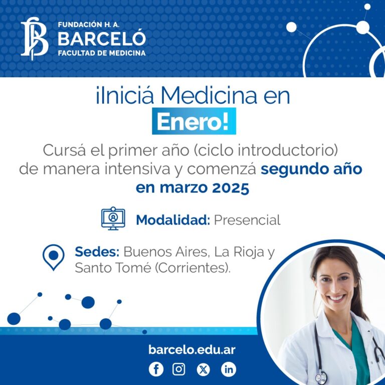 Inscripciones abiertas para la carrera de Medicina  en la Fundación Barceló