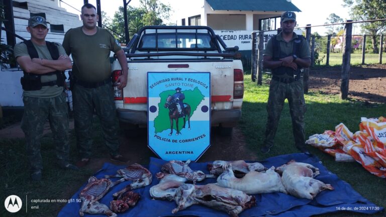 Santo Tomé: Detienen a dos hombres llevando  seis corderos