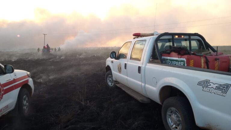 Se produjeron varios incendios en campos de Santo Tomé