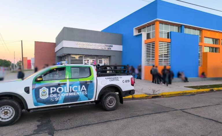 La Policía intensifica medidas preventivas ante las amenazas en los colegios correntinos