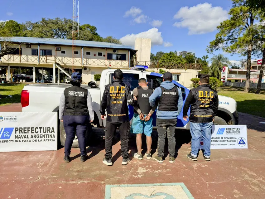 Operativo conjunto entre la Policía y la Prefectura permitió capturar un sindicado narco