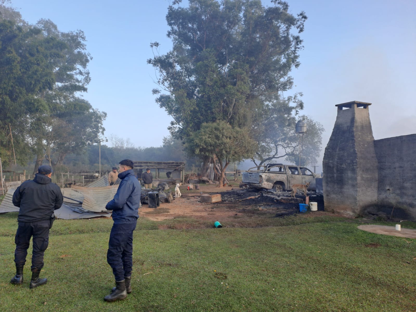 Prendieron fuego la vivienda de Pachón Almada, un conocido poblador del Paraje Gómez Cué