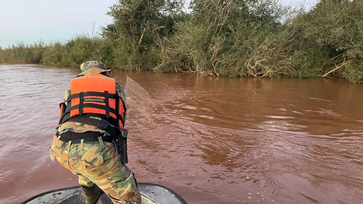 Prefectura incautó redes de pesca ilegal en Santo Tomé