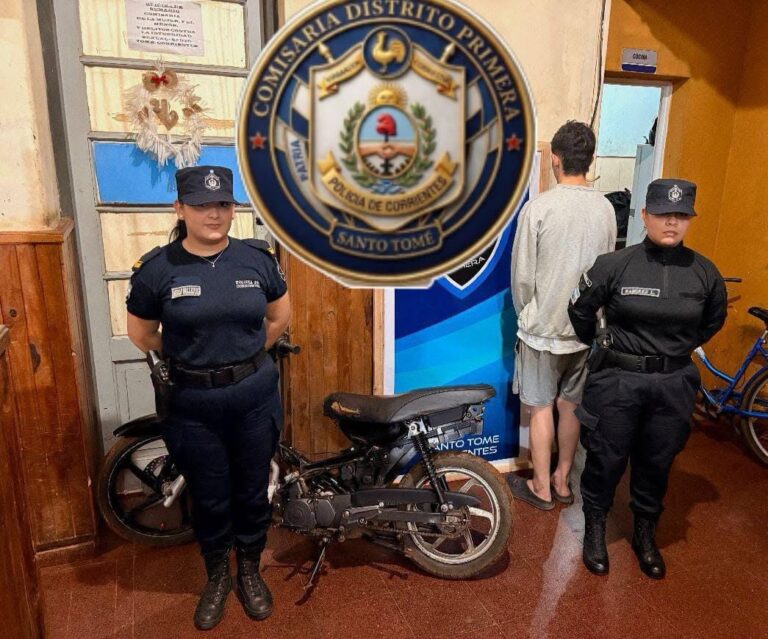 La Policía recuperó una moto robada y demoró a un hombre