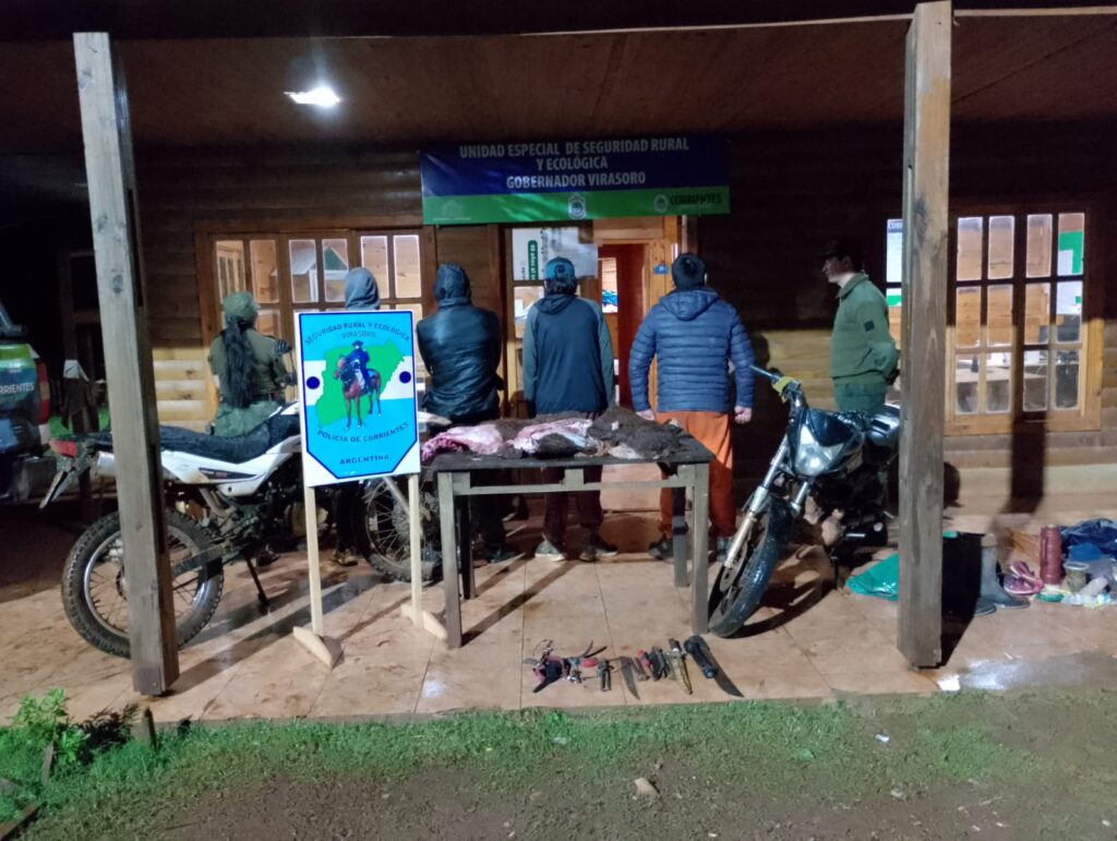 Gobernador Virasoro: cayeron falsos cazadores con 120 kilos de carne vacuna robada